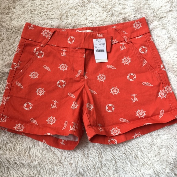 NWT J.Crew: Nautical Print Chino Shorts - Picture 1 of 5